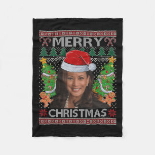 Kamala Harris frohe Weihnachten Frauen Ugly Christ Fleecedecke