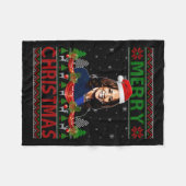 Kamala Harris Frohe Weihnachten Ugly Sweater Usa E Fleecedecke (Vorderseite (Horizontal))