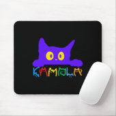 Kamala Harris Funny Cat Lettering Typografie Alpha Mousepad (Mit Mouse)