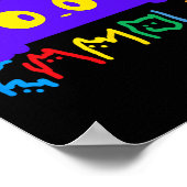 Kamala Harris Funny Cat Lettering Typografie Alpha Poster (Ecke)