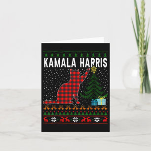 Kamala Harris Funny Cat Weihnachten Ugula Weihnach Karte