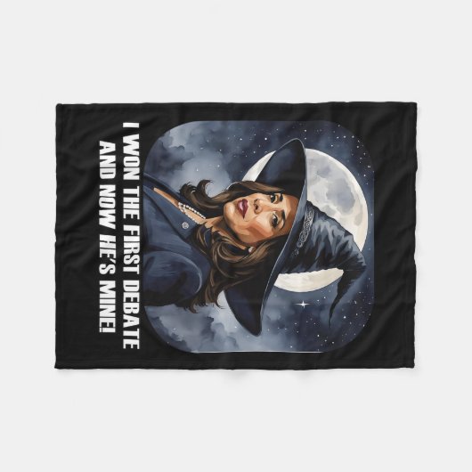 Kamala Harris Funny Debate Wahl 2024 Won Witch Fleecedecke (Vorderseite (Horizontal))