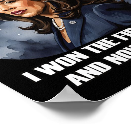 Kamala Harris Funny Debate Wahl 2024 Won Witch Poster (Ecke)