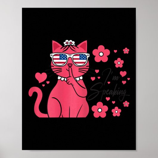 Kamala Harris Funny Pink Cat Kamala 2024 Poster (Vorne)