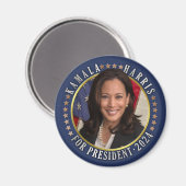 Kamala Harris für das demokratische Foto 2024 Magnet (Vorderseite/Rückseite)
