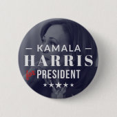 Kamala Harris für das Foto Button-Button des Präsi Button (Vorderseite)