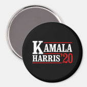 Kamala Harris für das Präsidentenamt 2020 - weiß - Magnet (Vorderseite/Rückseite)