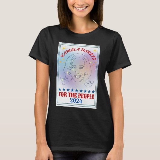 Kamala Harris für das Wahlkampfplakat "People 2024 T-Shirt (Vorderseite)