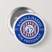 Kamala Harris für den 47. Button (Vorne & Hinten)