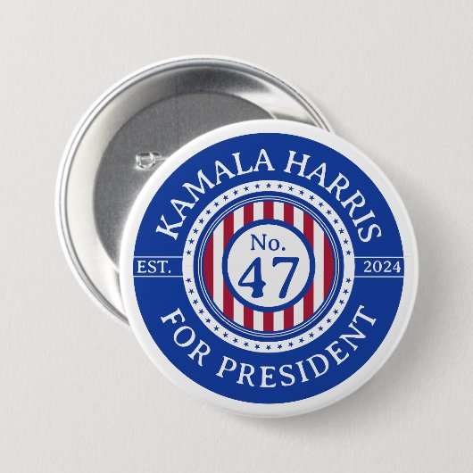 Kamala Harris für den 47. Button (Vorne & Hinten)