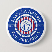 Kamala Harris für den 47. Button (Vorderseite)