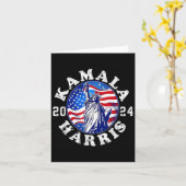 Kamala Harris für den Präsidenten 2024 1 Karte (Gelbe Blume)