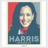 Kamala Harris für den Präsidenten 2024 Aufkleber (Blatt)
