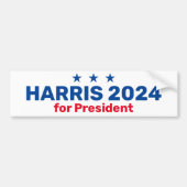 Kamala Harris für den Präsidenten 2024 Autoaufkleber (Vorne)
