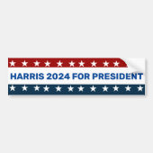 Kamala Harris für den Präsidenten 2024 Autoaufkleber (Vorne)