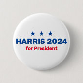 Kamala Harris für den Präsidenten 2024 Button (Vorderseite)