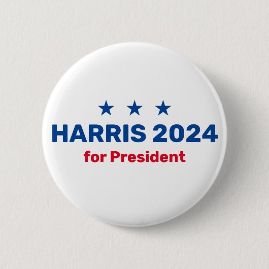 Kamala Harris für den Präsidenten 2024 Button (Vorderseite)