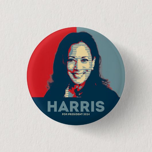Kamala Harris für den Präsidenten 2024 Button (Vorderseite)