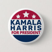Kamala Harris für den Präsidenten 2024 Button (Vorderseite)