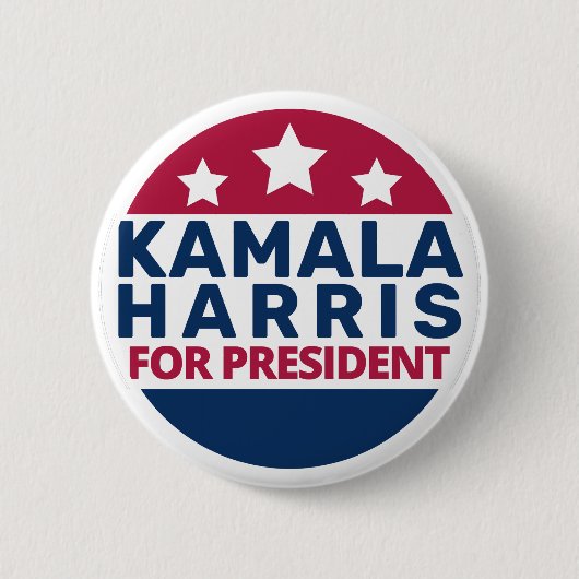 Kamala Harris für den Präsidenten 2024 Button (Vorderseite)