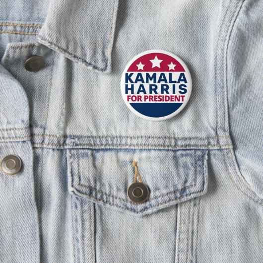 Kamala Harris für den Präsidenten 2024 Button (Beispiel)