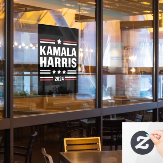 Kamala Harris für den Präsidenten 2024 Fensteraufkleber (Restaurantfenster)