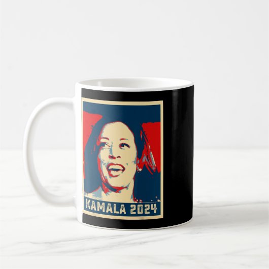 Kamala Harris für den Präsidenten 2024 Frau Vizepr Kaffeetasse (Links)