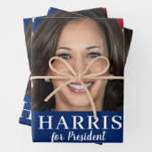 Kamala Harris für den Präsidenten 2024 Geschenkpapier Set (Beispiel)