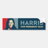 Kamala Harris für den Präsidenten 2024 - Hoffnung Autoaufkleber (Vorne)