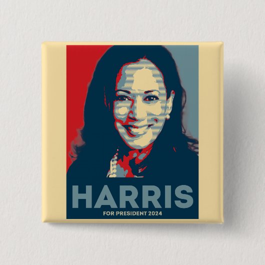 Kamala Harris für den Präsidenten 2024 - Hoffnung Button (Vorderseite)