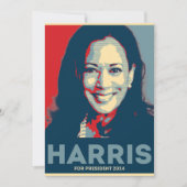 Kamala Harris für den Präsidenten 2024 - Hoffnung Einladung (Vorderseite)