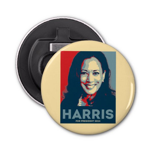 Kamala Harris für den Präsidenten 2024 - Hoffnung Flaschenöffner (Vorderseite)
