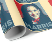 Kamala Harris für den Präsidenten 2024 - Hoffnung Geschenkpapier (Rolleneckpunkt)