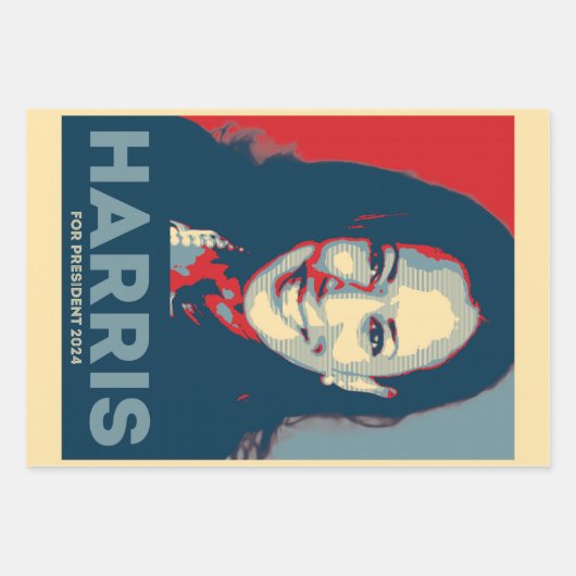 Kamala Harris für den Präsidenten 2024 - Hoffnung Geschenkpapier Set (Vorderseite 2)