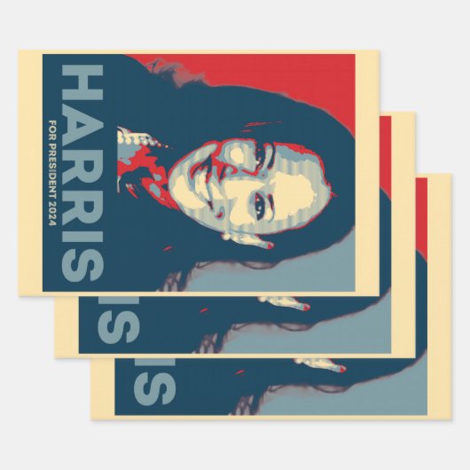 Kamala Harris für den Präsidenten 2024 - Hoffnung Geschenkpapier Set (Set)