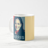 Kamala Harris für den Präsidenten 2024 - Hoffnung Kaffeetasse (Vorderseite Links)
