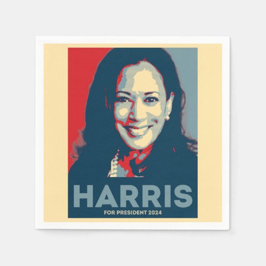 Kamala Harris für den Präsidenten 2024 - Hoffnung Serviette (Vorderseite)