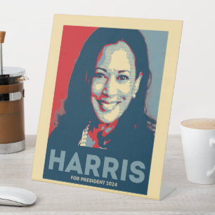 Kamala Harris für den Präsidenten 2024 - Hoffnung Sockelschild