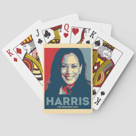 Kamala Harris für den Präsidenten 2024 - Hoffnung Spielkarten (Rückseite)