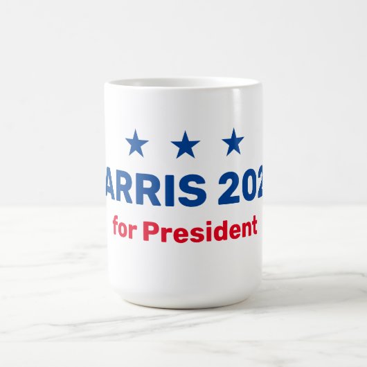 Kamala Harris für den Präsidenten 2024 Kaffeetasse (Mittel)