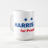 Kamala Harris für den Präsidenten 2024 Kaffeetasse (Vorderseite Links)