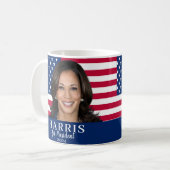 Kamala Harris für den Präsidenten 2024 Kaffeetasse (Vorderseite Links)