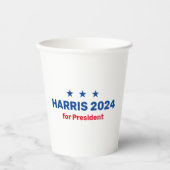 Kamala Harris für den Präsidenten 2024 Pappbecher (Vorderseite)