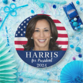 Kamala Harris für den Präsidenten 2024 Pappteller (Party)