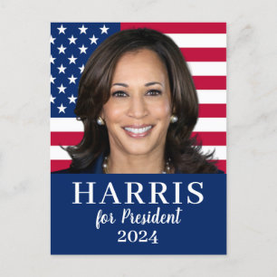 Kamala Harris für den Präsidenten 2024 Postkarte
