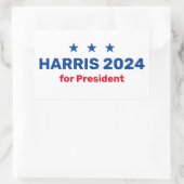 Kamala Harris für den Präsidenten 2024 Rechteckiger Aufkleber (Tasche)