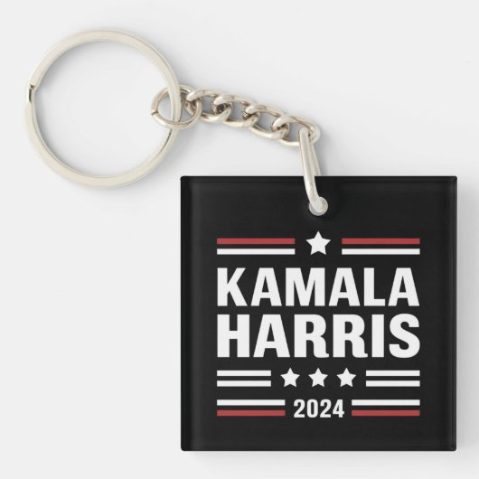 Kamala Harris für den Präsidenten 2024 Schlüsselanhänger (Vorderseite)