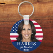 Kamala Harris für den Präsidenten 2024 Schlüsselanhänger (Rückseite)