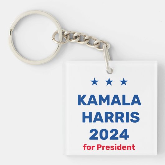 Kamala Harris für den Präsidenten 2024 Schlüsselanhänger (Vorderseite)