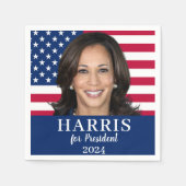 Kamala Harris für den Präsidenten 2024 Serviette (Vorderseite)